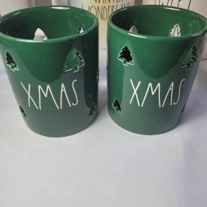 Rae Dunn XMAS candle holders